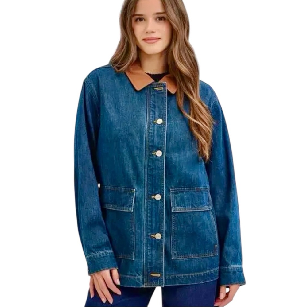 Risen Denim Blue Women's Jacket, Women's sz 1x, New without tag